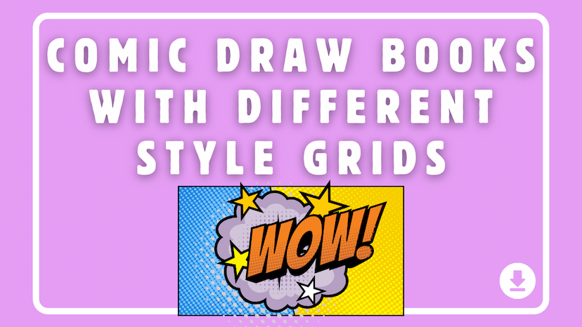 Comic Draw Books with Different Style Grids for Amazon KDP