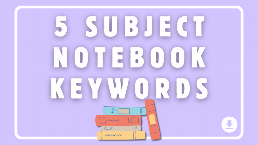 5 Subject Notebook Keywords for Amazon KDP