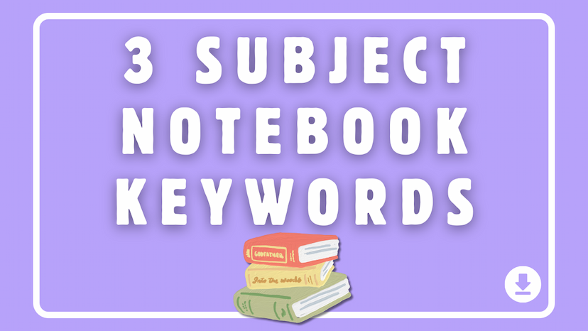 3 Subject Notebook Keywords for Amazon KDP