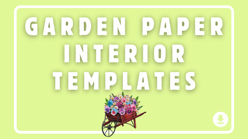 Garden Paper Book Interior Templates for Kindle Direct Publishing