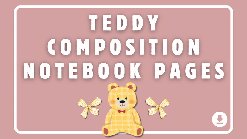 Teddy Composition Notebook Pages for Amazon KDP