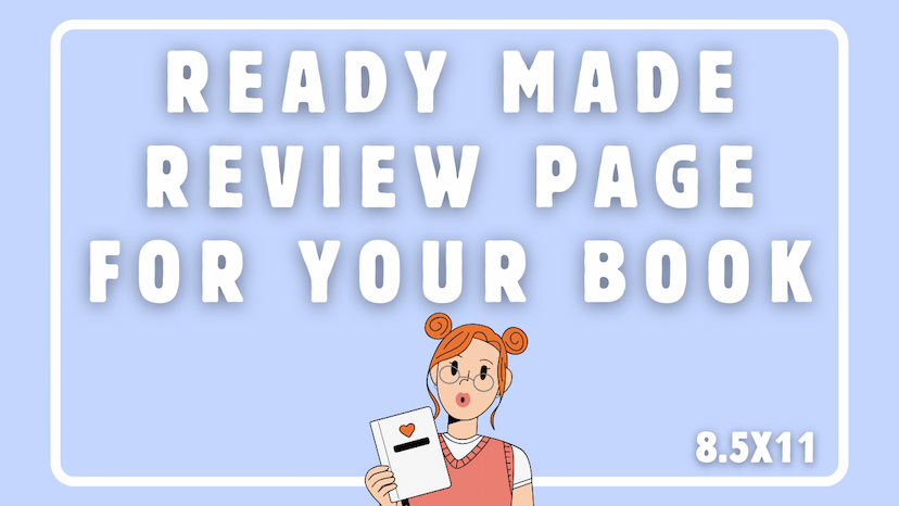 Ready Made Review Page Template for Your Book - Size 8.5x11